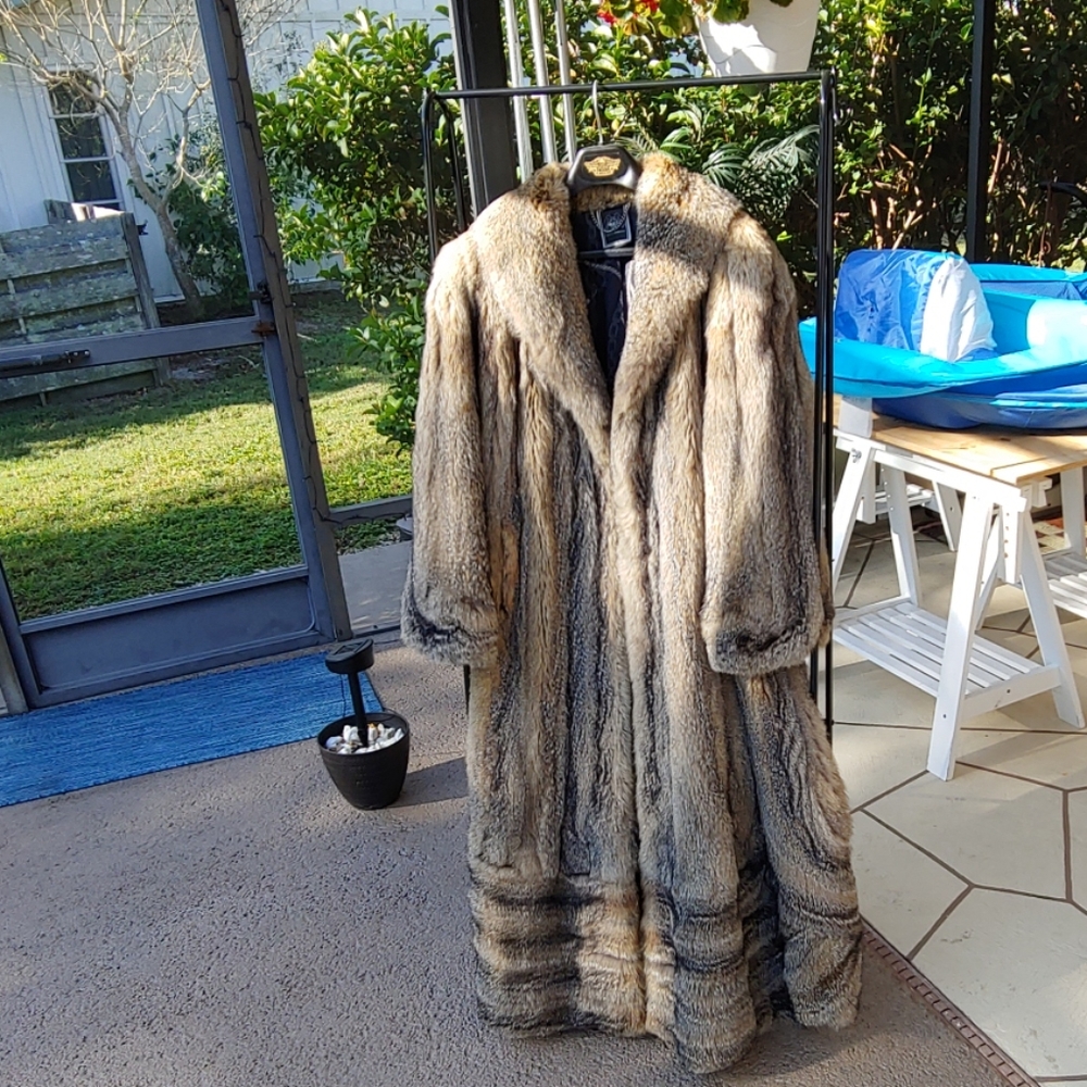 Handmade Silver Fox Full length Fur 1 OF A KIND